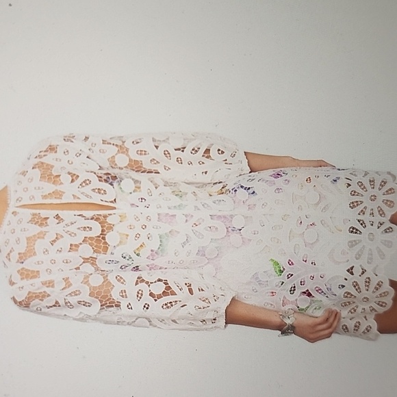 JOHNNY WAS LISETTA LACE MINI DRESS SIZE M - Picture 4 of 6